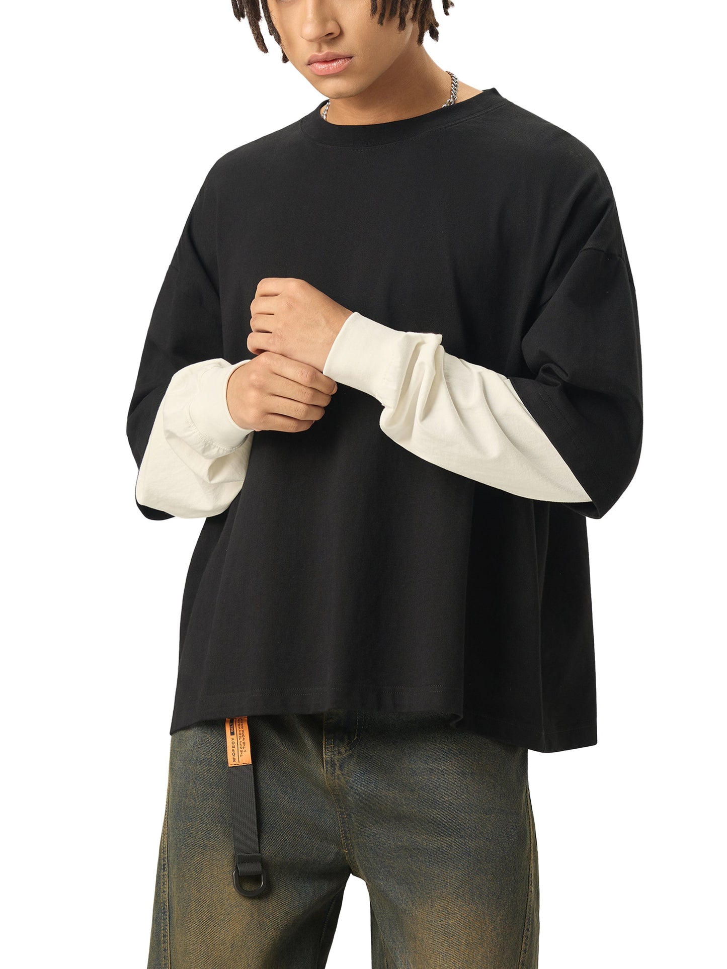 BET ON MYSELF Layered Sleeve T-Shirt