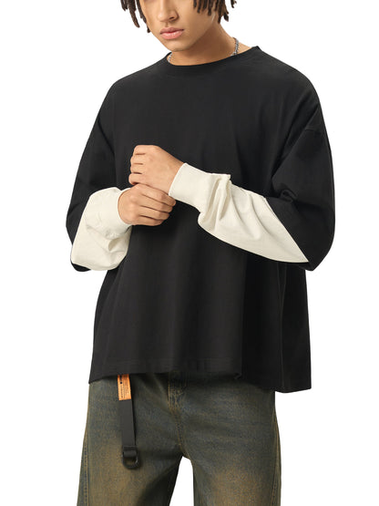 BET ON MYSELF Layered Sleeve T-Shirt